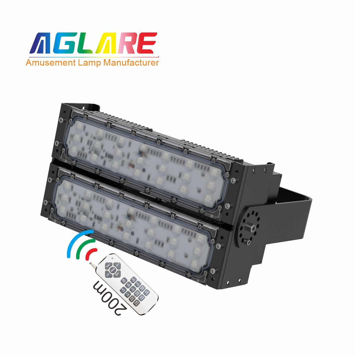 100W LED彩色泛光灯 RGB投光灯带？仄