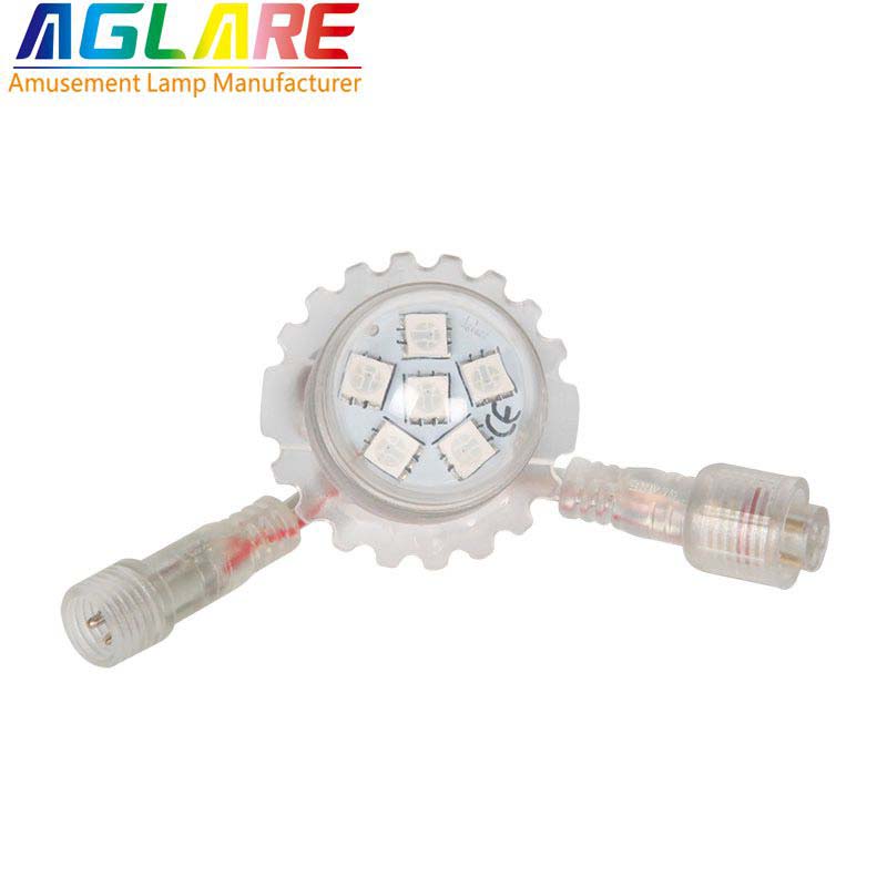 28公分6灯LED点光源灯像素灯可用WS2811和DMX512节造器进行节造